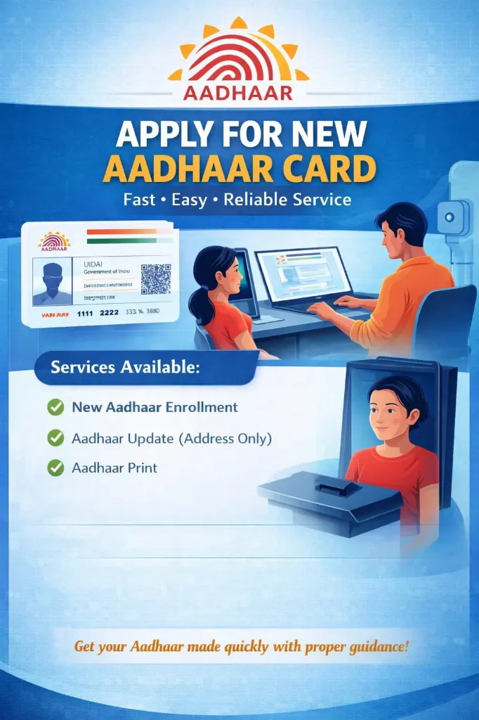 Apply New Aadhaar Card By RegisterDocu Pvt Company